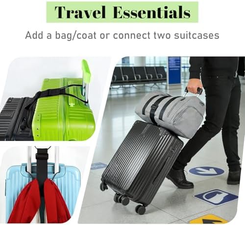 2 Pack Multi Use Strong Adjustable Luggage Connector Straps - Image 3