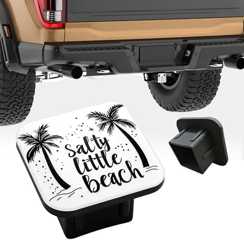 Salty Little Beach Hitch Receiver Cover 2" Tropical Palm Trees Trailer Hitch - Image 4