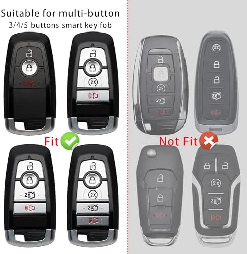 Ford Mustang Key Fob Cover 2026 2025 2024 2023 2022 car Key Case Transparent - Image 2