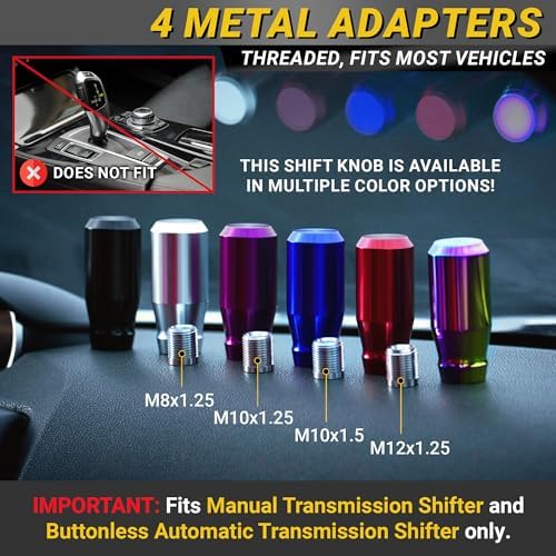 JDM Style Shift Knob for Gear Stick Shifter, 5 6 Speed Manual, Gloss Black - Image 5
