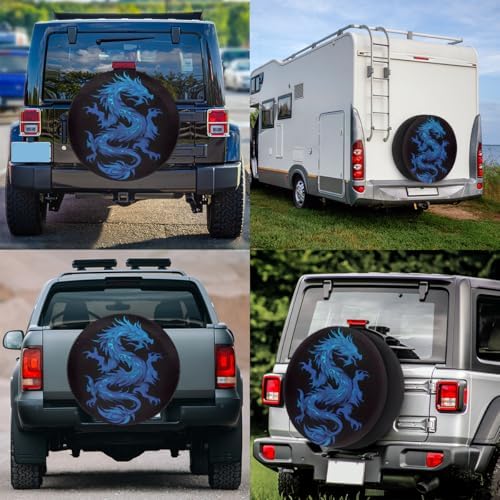 Blue Dragon Art Spare Tire Cover Dust-Proof Wheel Protector - Image 6