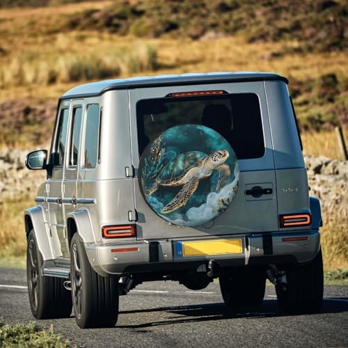 Spare Tire Cover for RV Camper, Marble Sea Turtle Nautical Coastal Tire Cover - Image 7