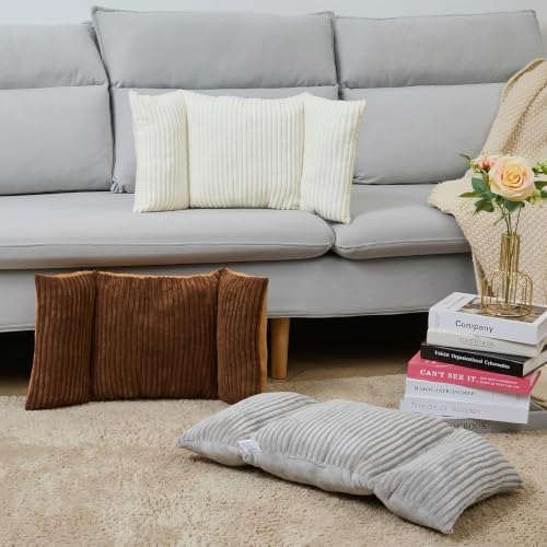 Corduroy Split Lumbar Support Pillow, 24×12×4 Inches Ergonomic 3 Section Back - Image 5