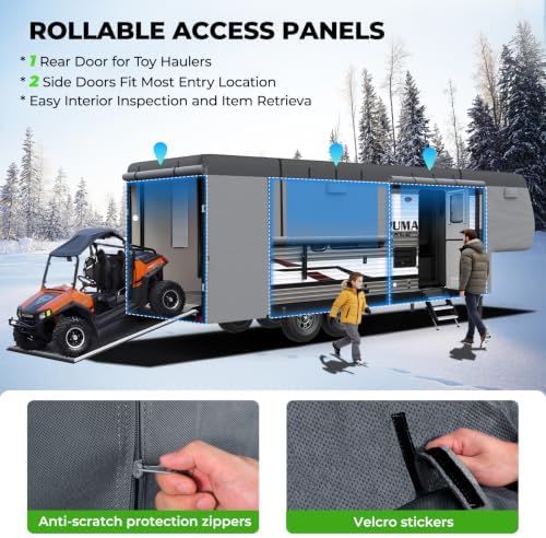 Fonzier 5th Wheel RV Cover, 9 Layers Heavy Duty RV Cover Fits 31.1-34FT - Image 6