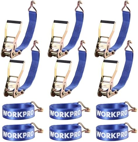 WORKPRO Ratchet Tie Down Straps, Fits by WORKPRO