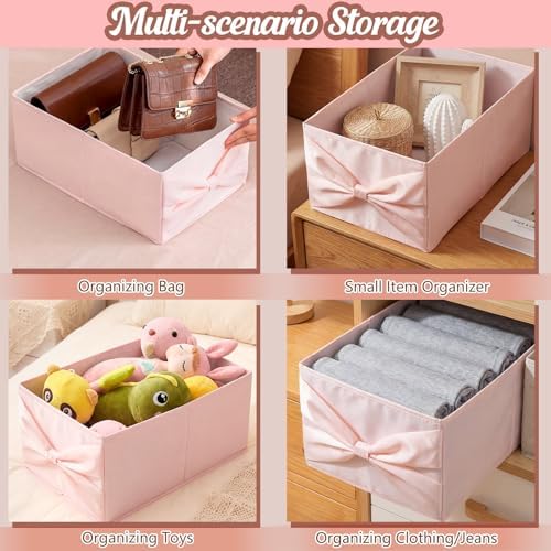 Gerrii 2 Pack Bow Storage Bins, 18.5" X 11.02" X 7.87" - Image 5