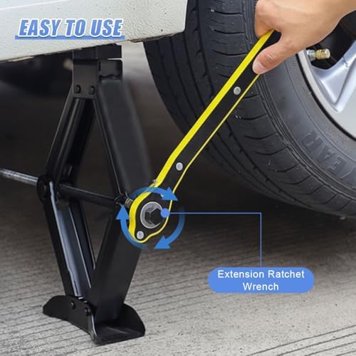 2PCS Car Scissor Jack Kit, Max 2 ton Capacity Automotive Lift Jacks Tool - Image 6