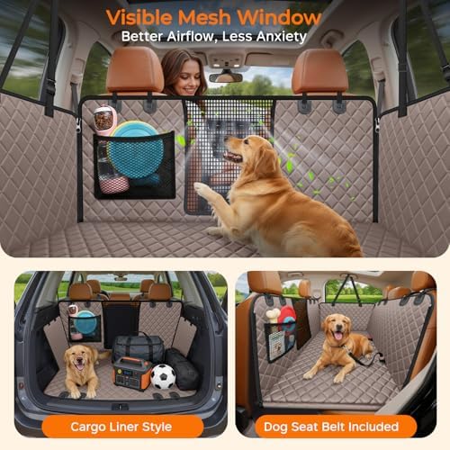 URPOWER Hard Bottom Dog Car Seat Cover, Back Seat Extender - Image 3