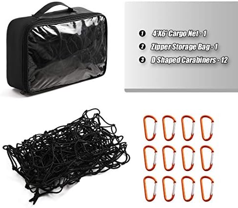 CZC AUTO Bungee Cargo Net 4x6Ft Stretches to 8x12Ft - Image 6