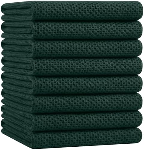 Homaxy 100% Cotton Oversized Waffle Weave Kitchen Towels 8-Pack by Homaxy
