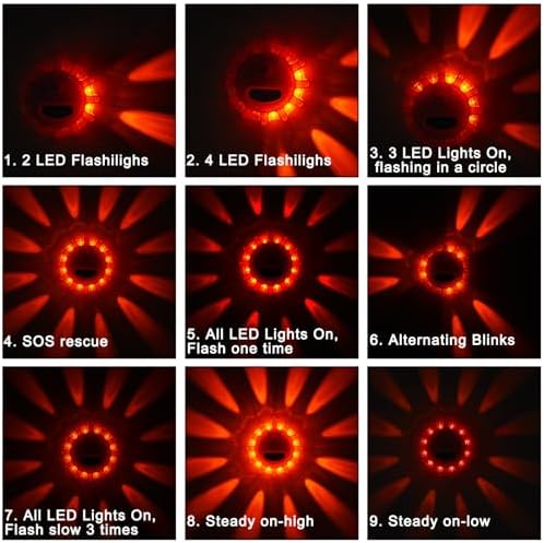 AK LED Road Flares Rechargeable Safety Flashing Warning Light Roadside - Image 7
