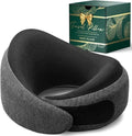 Proglobe Luxe Travel Neck Support Pillow, 100% Memory Foam, Ash Black by ProGlobe
