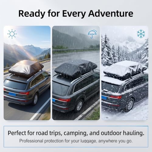 Car Roof Rack Cover, Drawstring Windproof Rooftop Luggage Shield, Outdoor - Image 7