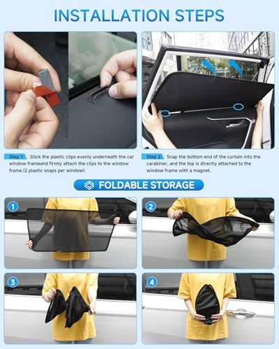 Car Window Shades for Toyota Corolla, UV & Heat Blocker, Privacy Protection for - Image 4