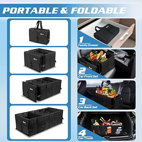 Sposuit Large Trunk Organizer - 98L Collapsible Car Storage - Image 4