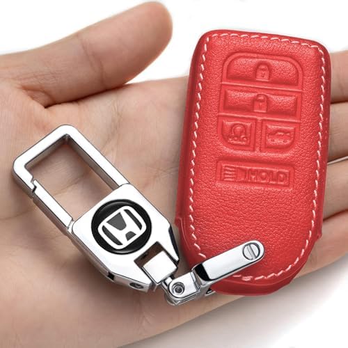 Leather Keychains, Metal Key Fob Cover Case, - Image 4