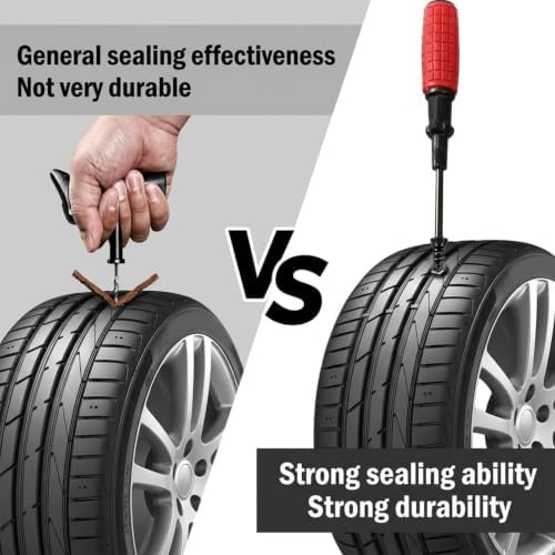 62 Pcs Tire Plug Kit Screw Type Tubeless Puncture Repair Tool - Image 6