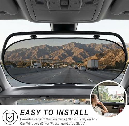 Car Sun Shade, Folding Auto Rear Window Sunshade - Image 5