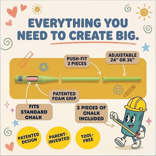 Sidewalk Chalk Holder for Kids and Toddlers – Stand-Up Outdoor Chalk Stick - Image 4