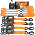 Retractable Ratchet Straps 4 Pack, 5208LBS Break Strength by Unknown