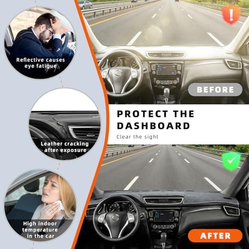 Dashboard Cover Dash Mat Fit for to-yota Corolla 2018-2014, Car Dash Board Mat - Image 4