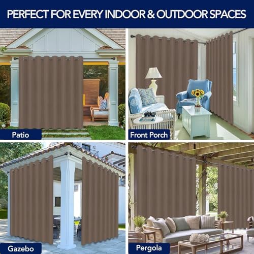 PureFit Outdoor Curtains for Patio Waterproof Weatherproof Outside Curtains - Image 5