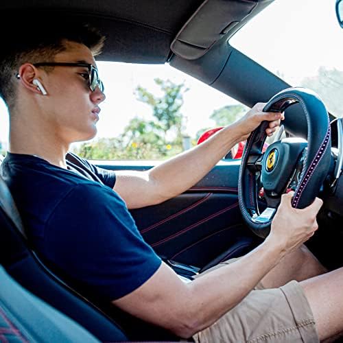 CAR PASS Bling Diamond Leather Steering Wheel Cover, Studded Crystal - Image 3