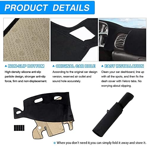 CARTIST Dashboard Cover Fits for 2002-2005 Dodge Ram 1500 and 2003-2005 Dodge - Image 6