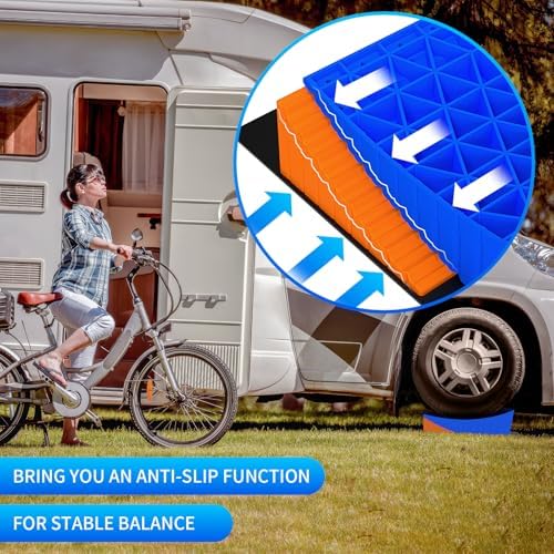 BEBOBLY Camper Leveler, 2 Pack RV Leveling Blocks, Camper Wheel Chocks Up to 35 - Image 6