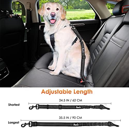 SlowTon Dog Car Seat Belt, 3 in 1 Latch Bar Attachment Dog Safety Seatbelt - Image 2