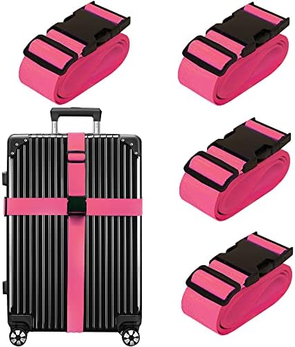 Chelmon Luggage Straps for Suitcases TSA Approved Travel Essentials 4 Pack by Chelmon