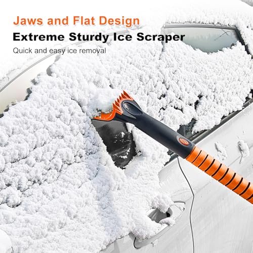 SEAAES 56 Inch Long Snow Brush Scraper and Snow Broom - Image 6