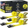 DC Cargo Tie-Down Ratchet Straps Heavy-Duty Flats Hook Trailer Strap, Heavy by DCCargo