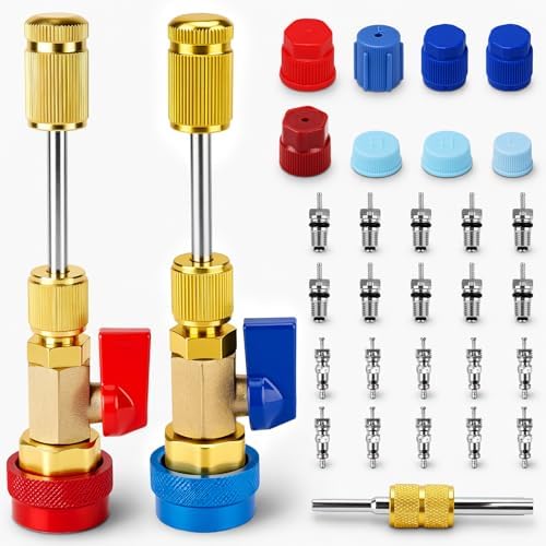 31Pcs R134A Valve Core Quick Remover Installer Tool Set, High Low Pressure AC by Unknown