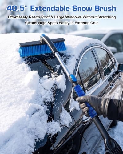40.5‘’ Extendable Snow Brush & Ice Scraper - Image 2