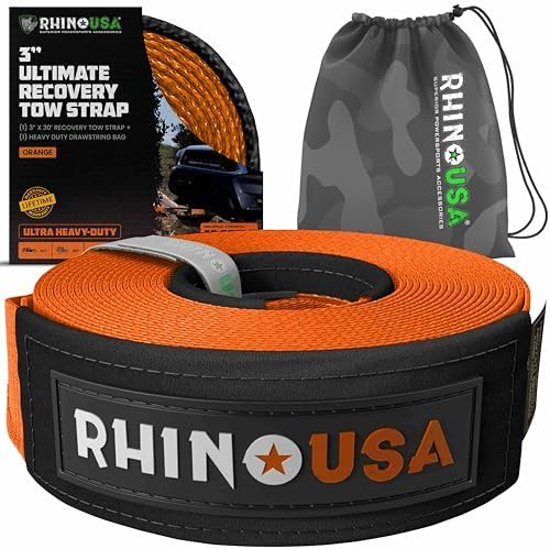 Rhino USA Recovery Tow Strap by RhinoUSAInc