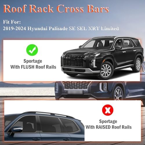 Roof Rack Cross Bars Fits for 2019-2024 Hyundai Palisade SE SEL XRT Limited - Image 2