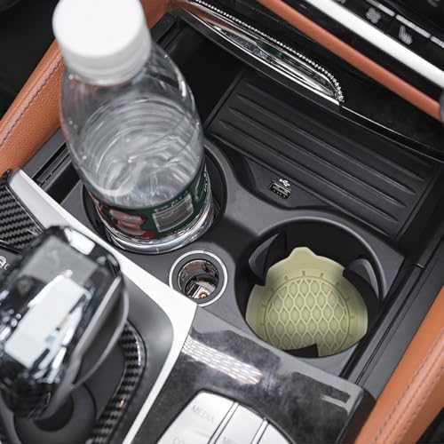 Zpana 4PCS 3.15 Inch Car Cup Holder Coasters Silicone Non-Slip Apricot - Image 4