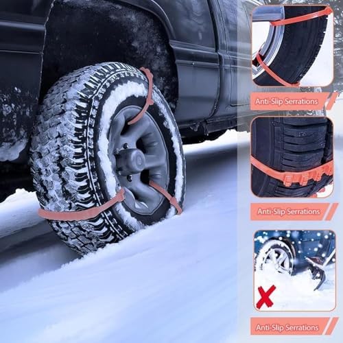 Universal Reusable Anti-Skid Nylon Tire Chains, 10/20/50Pcs Adjustable Portable - Image 5