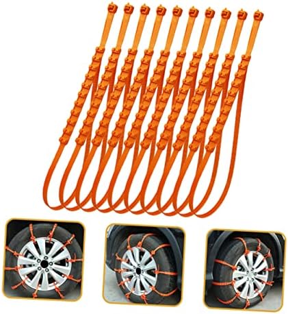 10pcs Orange Plastic Car Tire Chains - Image 5