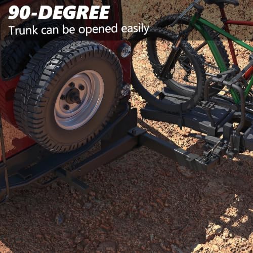 Swing Away Hitch Adapter, 90-Degree Swing Arm, Fits 2-Inch Receiver, 400 lbs - Image 4