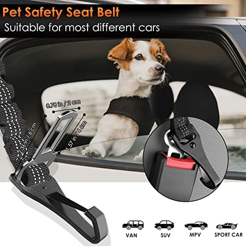 SlowTon Dog Car Seat Belt, 3 in 1 Latch Bar Attachment Dog Safety Seatbelt - Image 5