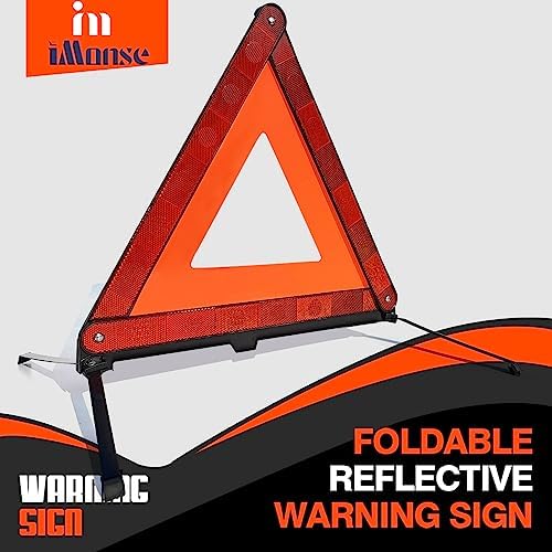Emergency Roadside Reflective Triangles Warning Safety Kit - Image 6