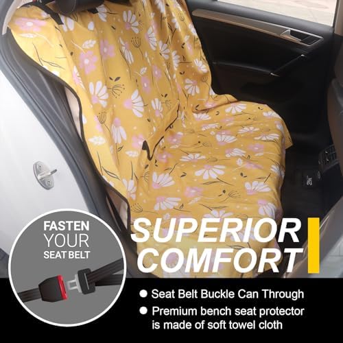 Back Seat Cover for Car Trucks Van SUV Jeep, Waterproof Rear Bench Towel Seat - Image 2