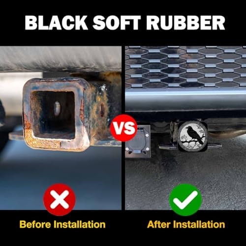 Rubber Hitch Tube Cover Crow, Tow Hitch Covers - Image 5