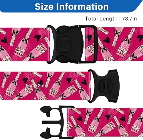 2 Pack Luggage Straps for Suitcases, Adjustable Travel Belt - Image 3