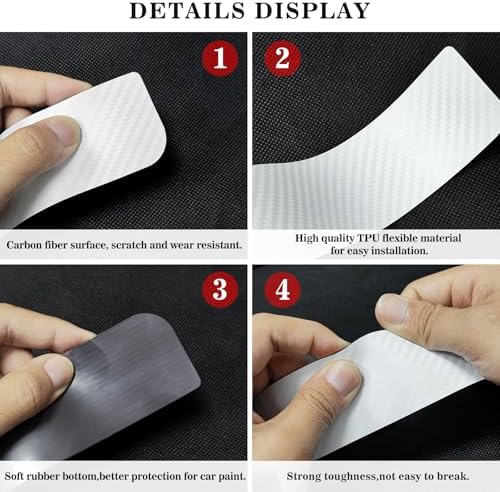 No Adhesive Magnetic Car Door Sill Protector, Anti-Scratch Carbon Fiber Door - Image 3