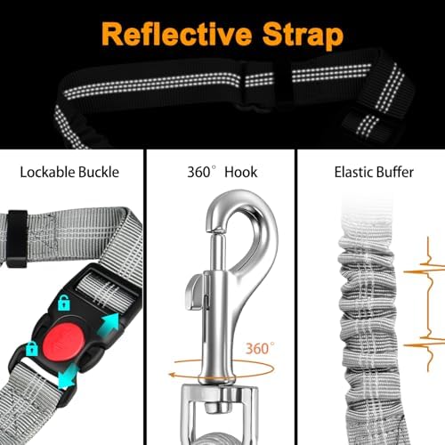 Dog Seat Belt for Car, Chew Proof Dog Car Seat Belt, 2 in 1 Car Harness for - Image 4