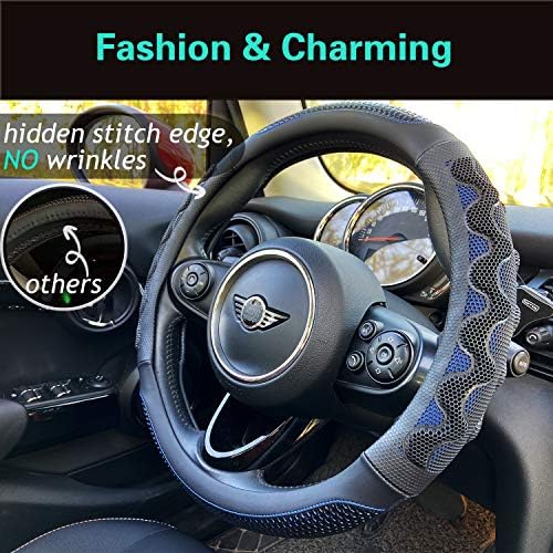 PINCTROT Small Size 14In Round Steering Wheel Cover Great Grip - Image 2