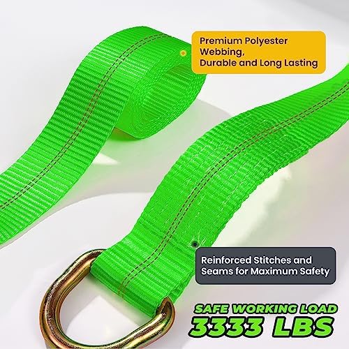 Trekassy 2in x 12ft Car Tie Down Straps - Image 3